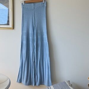 SHEIN Light Blue Flare Knit Pants